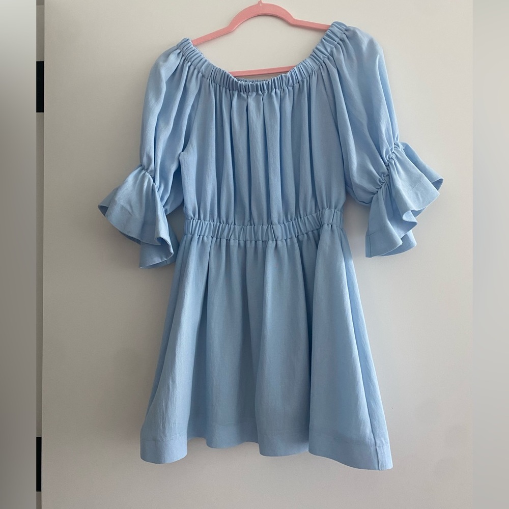 Off the shoulder dress from a boutique. It’s cute and flirty.